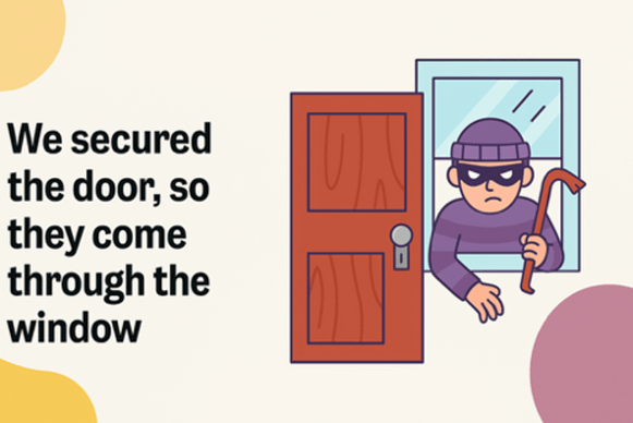 We secured the door